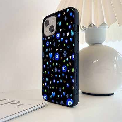 Evil Eye Heart Glass Cover