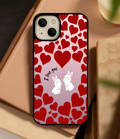 Endless Love Bunnies Glass Cover