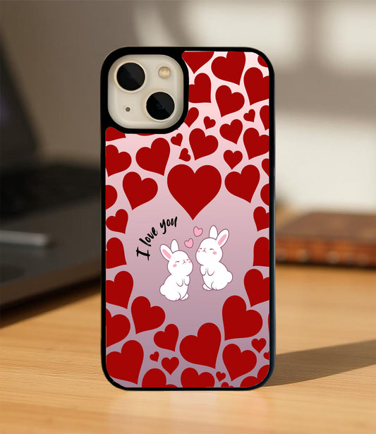 Endless Love Bunnies Glass Cover