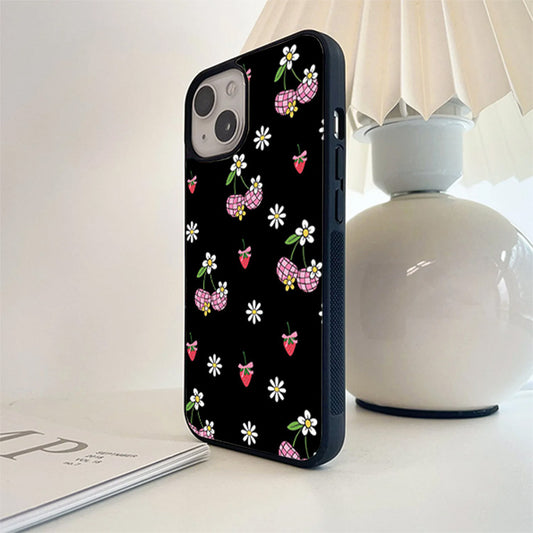 Flower with Strobery Glass Cover