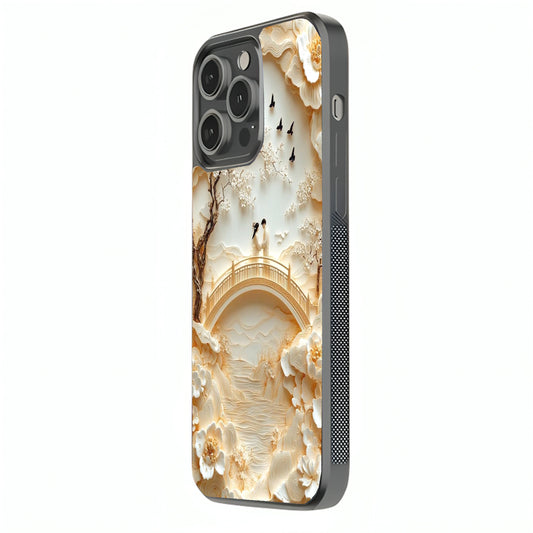 Golden Bridge of Love Glass Cover