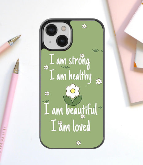 I Am Strong I Am Loved Glass Cover