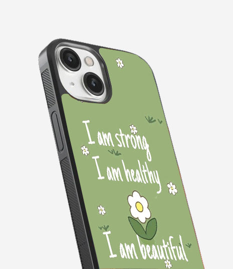 I Am Strong I Am Loved Glass Cover