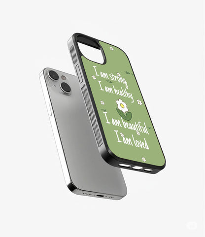 I Am Strong I Am Loved Glass Cover