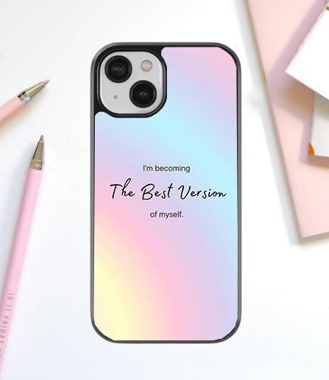 I am Becoming The Best Verison of Myself Glass Cover
