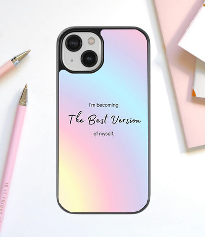 I am Becoming The Best Verison of Myself Glass Cover