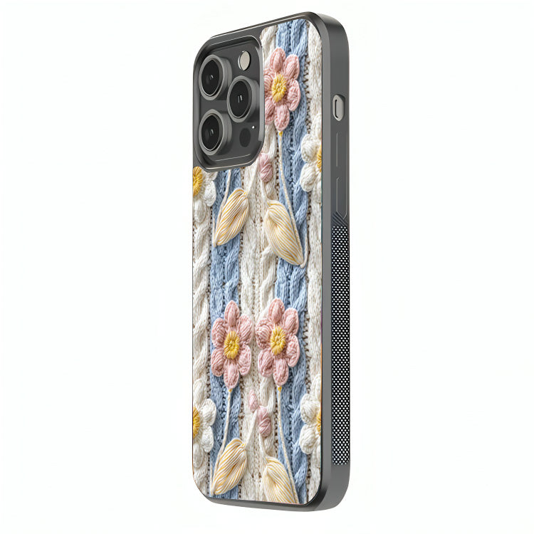 Knitted Blooms Glass Cover