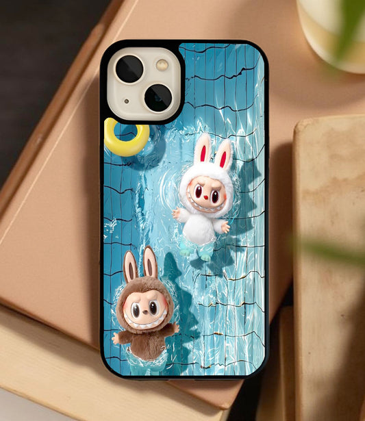 Labubu Swim Fun Glass Cover