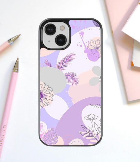 Lavender Bloom Abstract Glass Cover