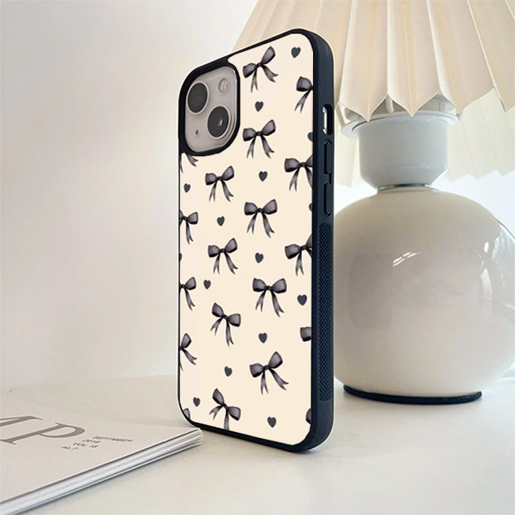 Multi Black Ribbon Bow Glass Cover