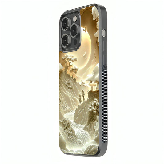 Moonlit Mountain Retreat Glass Cover