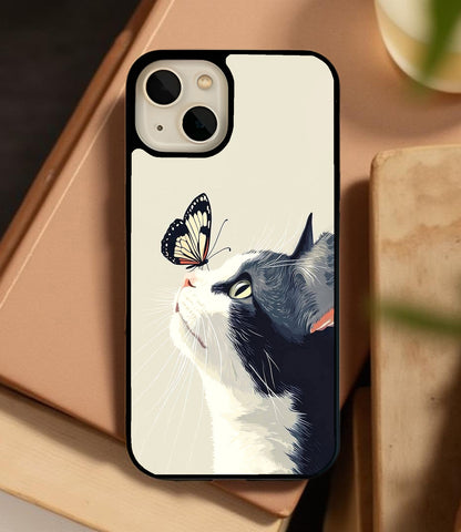 Nose Kiss Butterfly Glass Cover