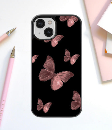 Pink Butterfly Glass Cover