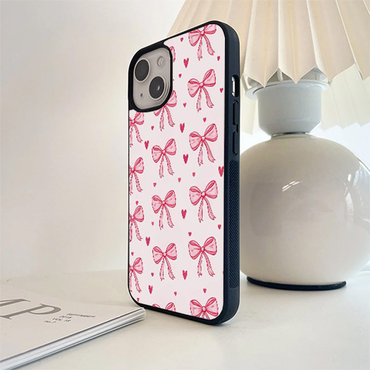 Pink Ribbon Bow Glass Cover