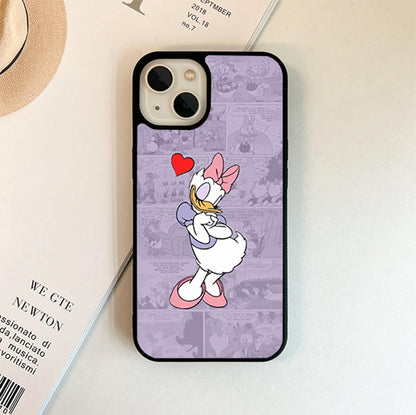 Purple  Daisy Duck Glass Cover