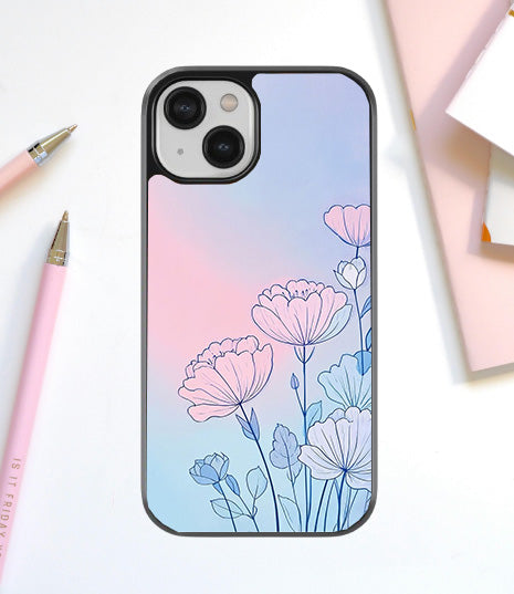 Pastel Petals Gradient Glass Cover