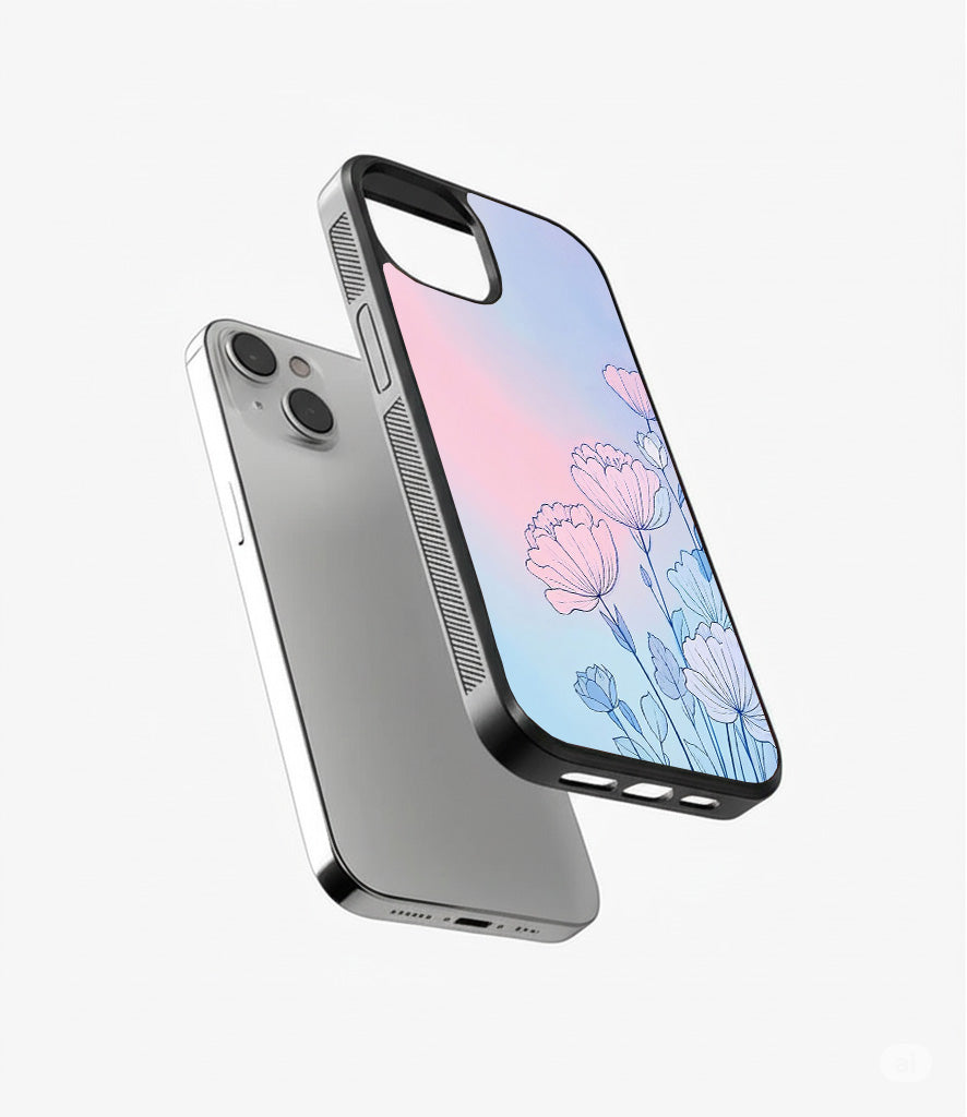 Pastel Petals Gradient Glass Cover