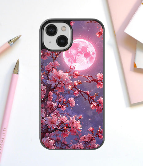 Pink Moon Cherry Glass Cover