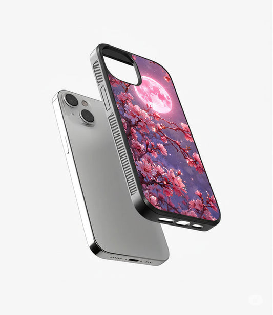 Pink Moon Cherry Glass Cover
