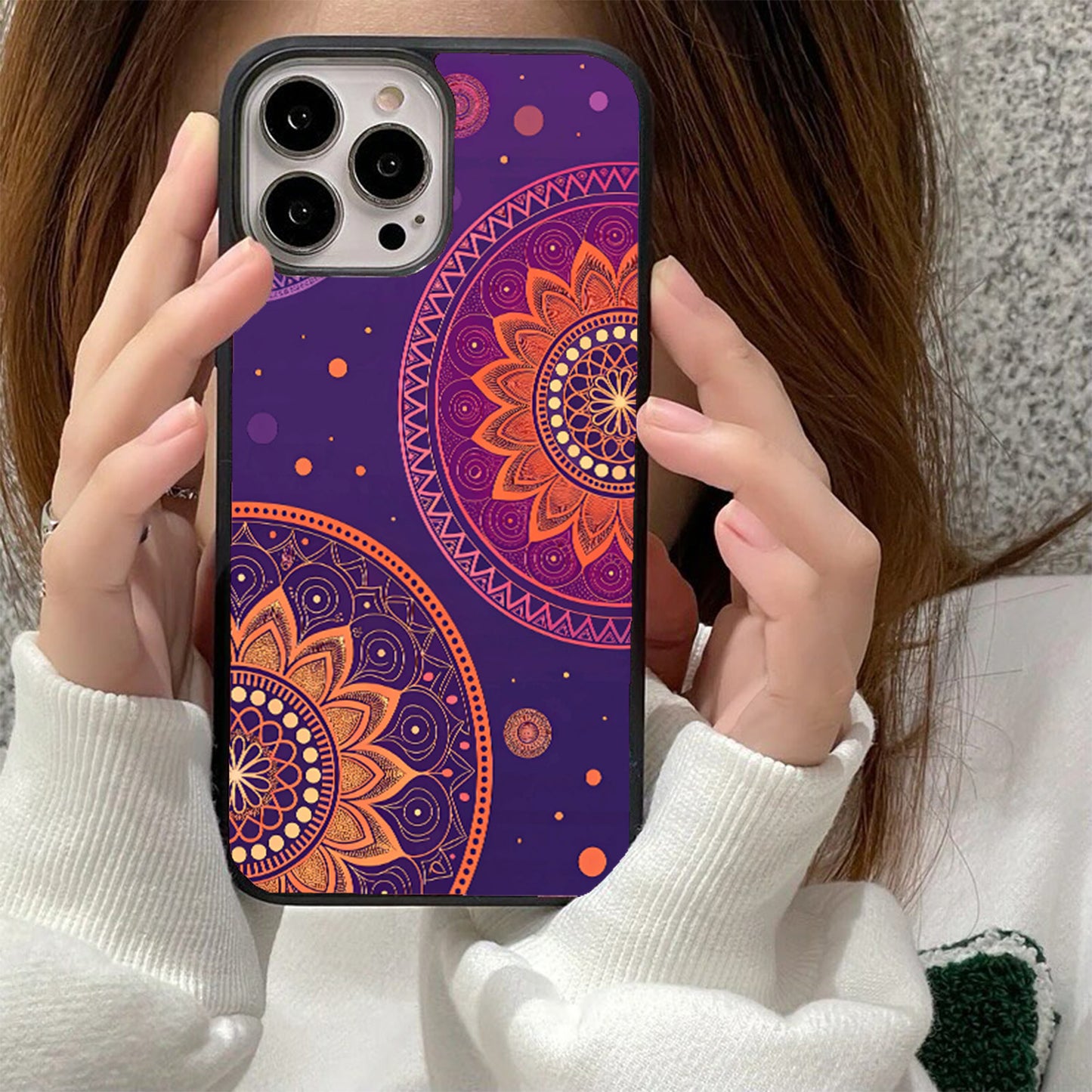 Purple Haze Mandala Glass Cover