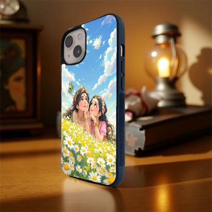 Radha Krishna's Meadow Glass Cover