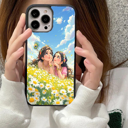 Radha Krishna's Meadow Glass Cover