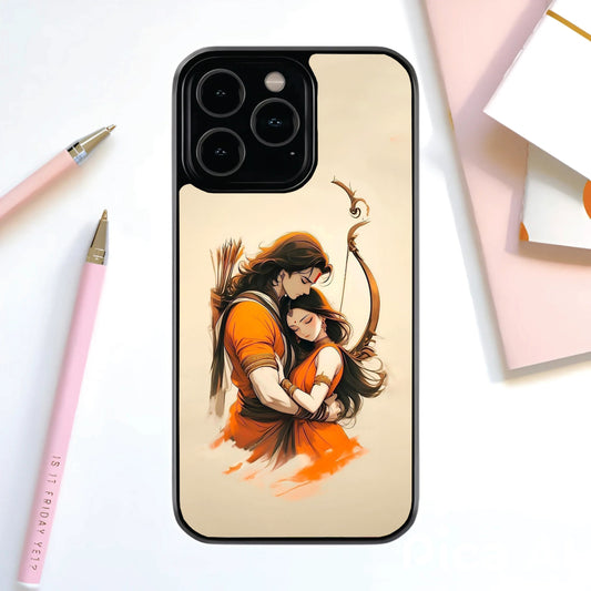 Ram Sita Love Glass Cover