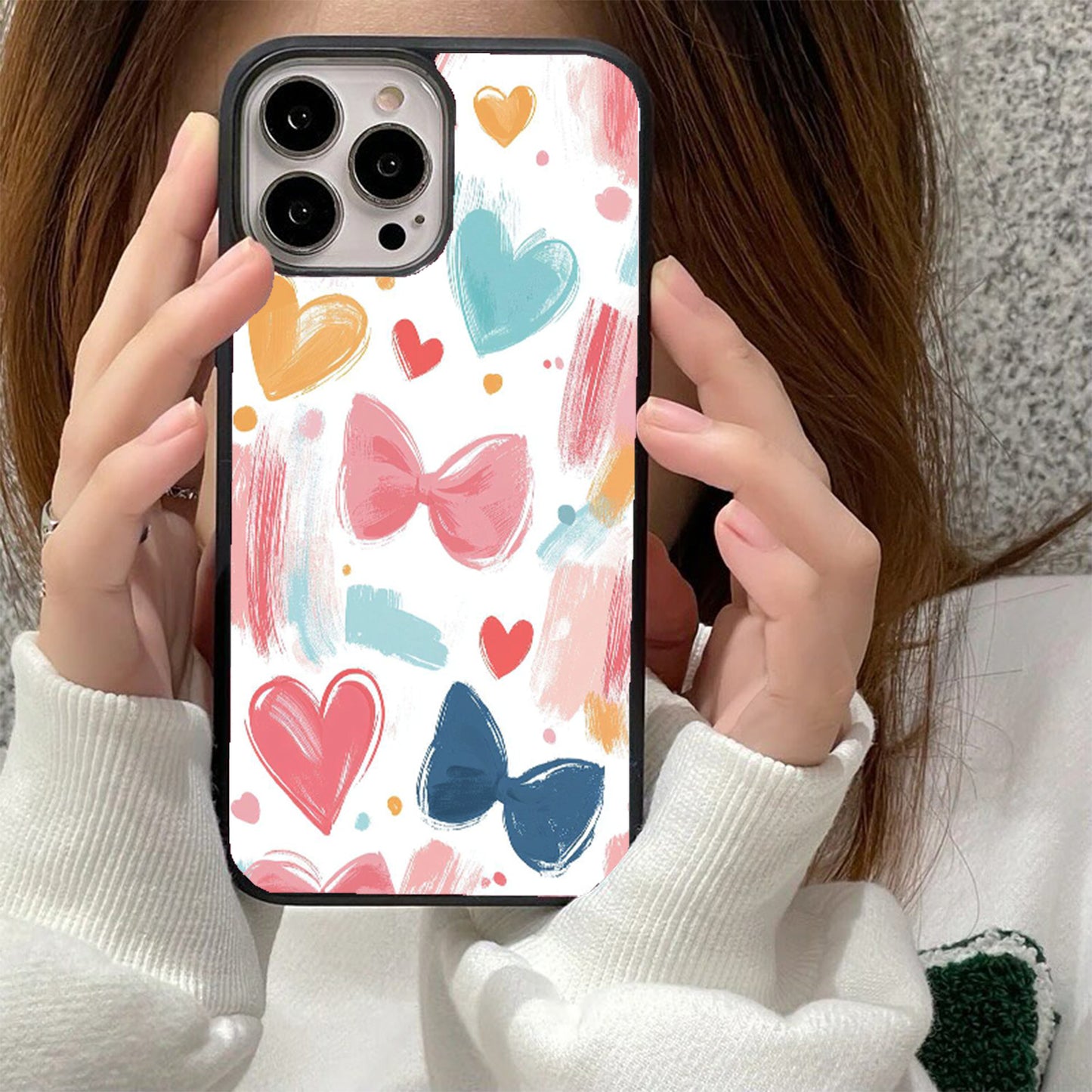 Romantic Strokes Glass Cover