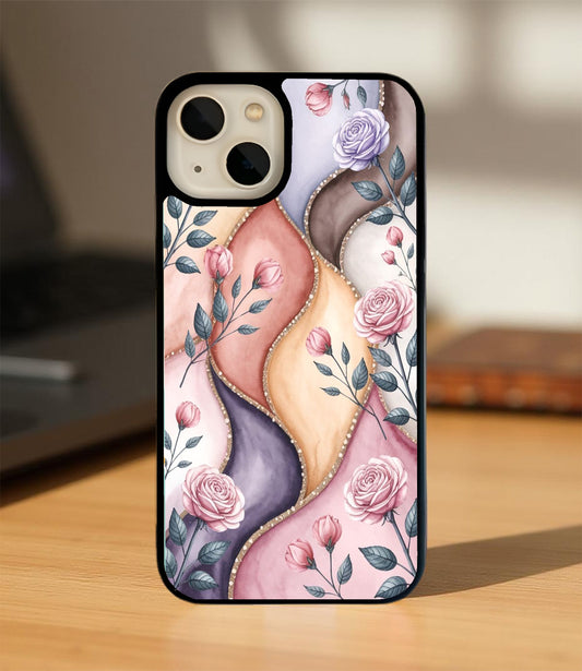 Rose Bloom Serenity Glass Cover