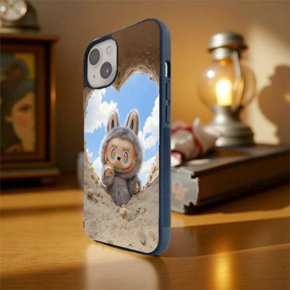 Sandy Heart Labubu Glass Cover