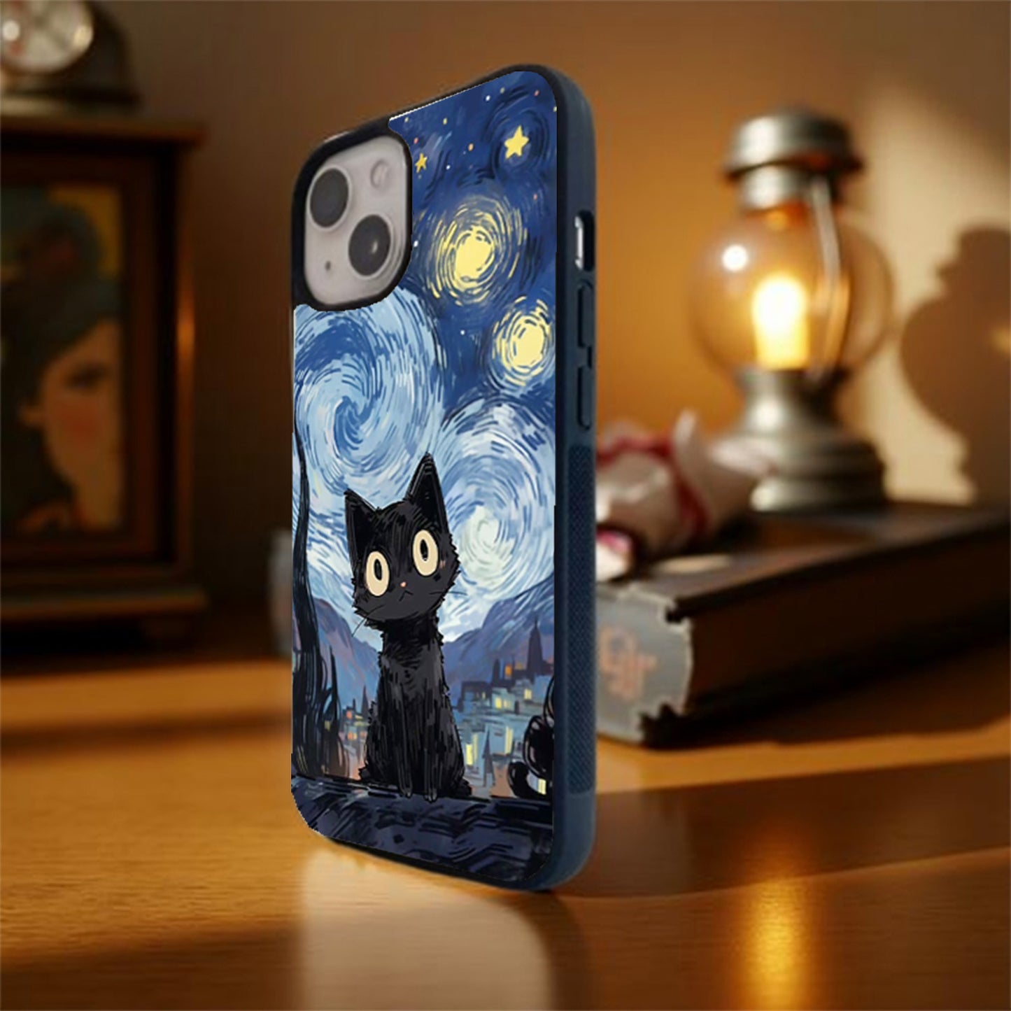 Starlit Kitty Glass Cover