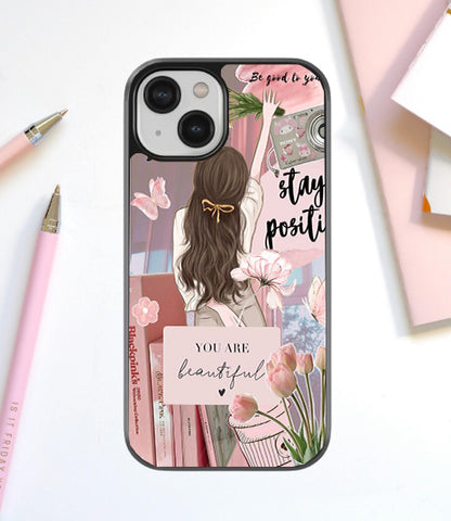Stay Positive Glass Cover