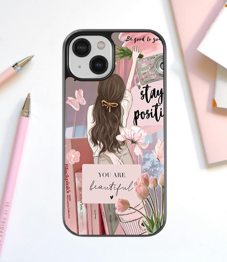Stay Positive Glass Cover