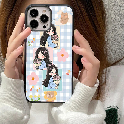 Sweet Blossom Girl Glass Cover