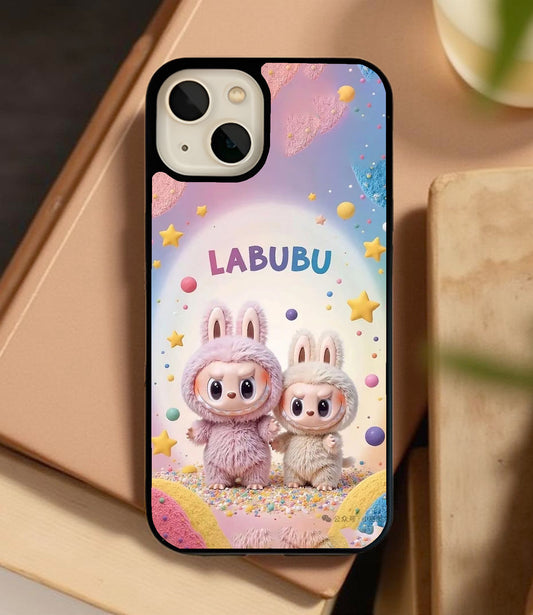 Sweet Labubu Duo Glass Cover