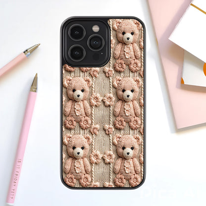 Teddy Bear Knits Glass Cover
