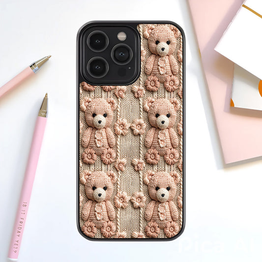 Teddy Bear Knits Glass Cover