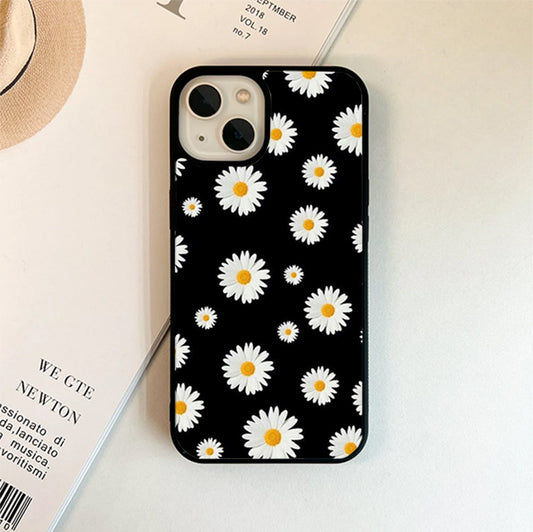 White Soft Flower Glass Cover