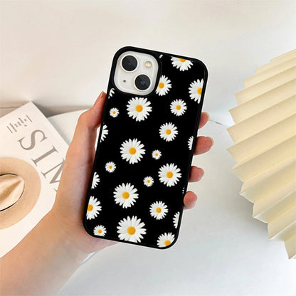 White Soft Flower Glass Cover