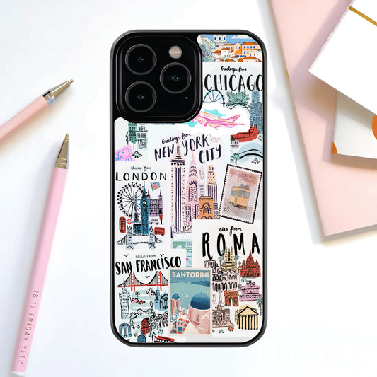 Wanderlust Wrap Glass Cover