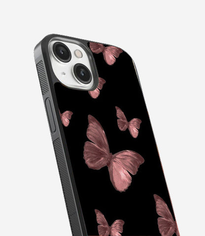 Pink Butterfly Glass Cover