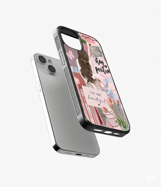 Stay Positive Glass Cover