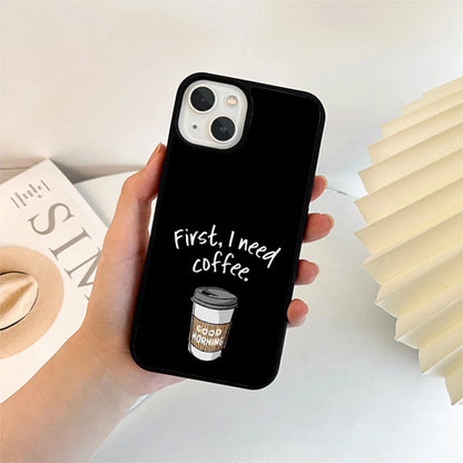 First I Need Coffee Glass Cover