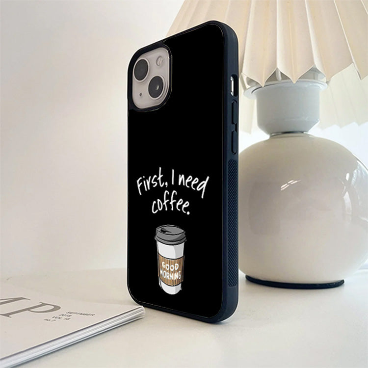 First I Need Coffee Glass Cover
