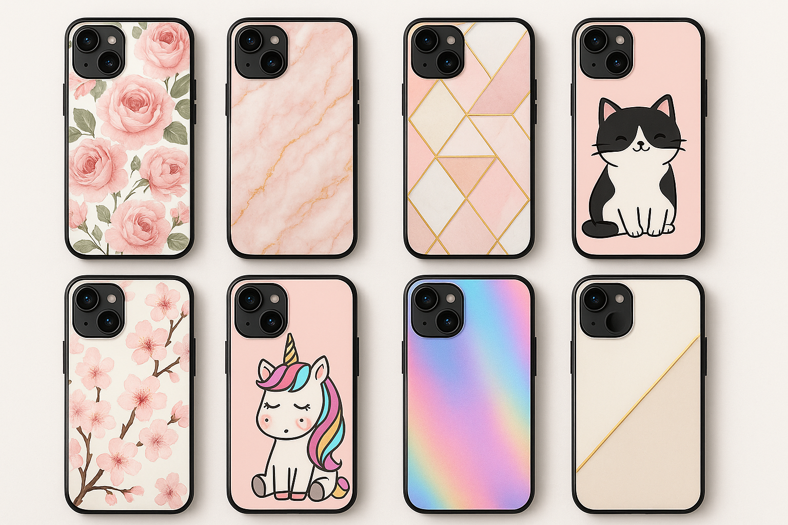 new mobile glass case collections for girls