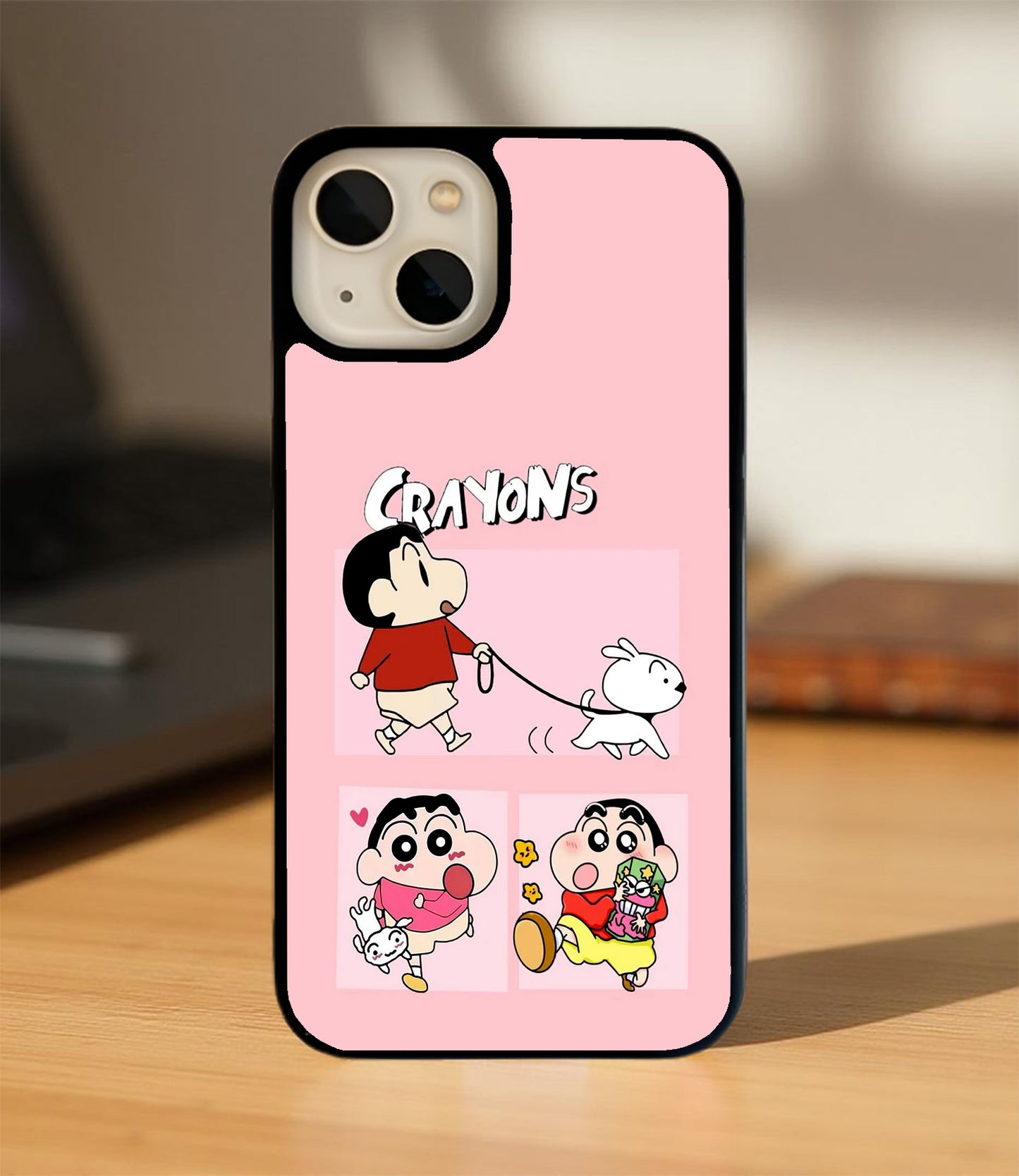Playful Shin-chan Glass Cover