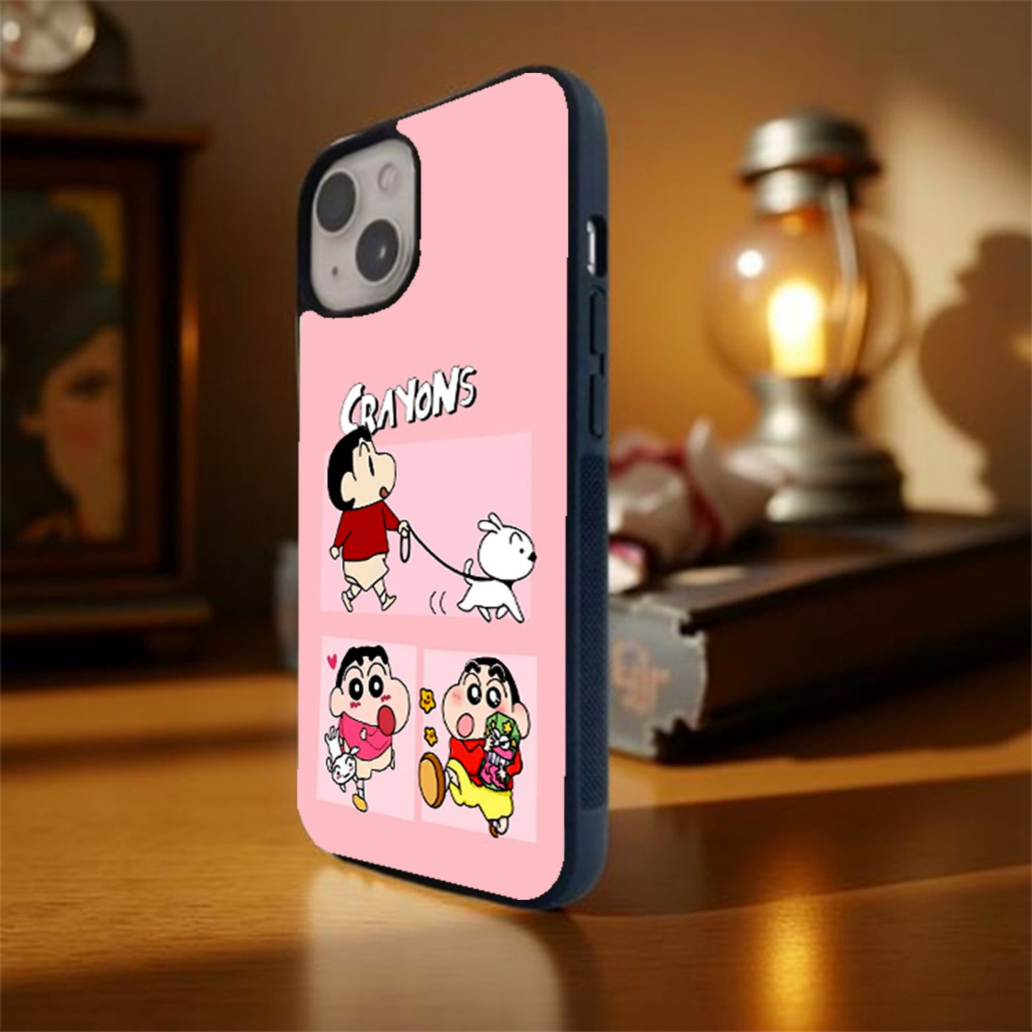 Playful Shin-chan Glass Cover