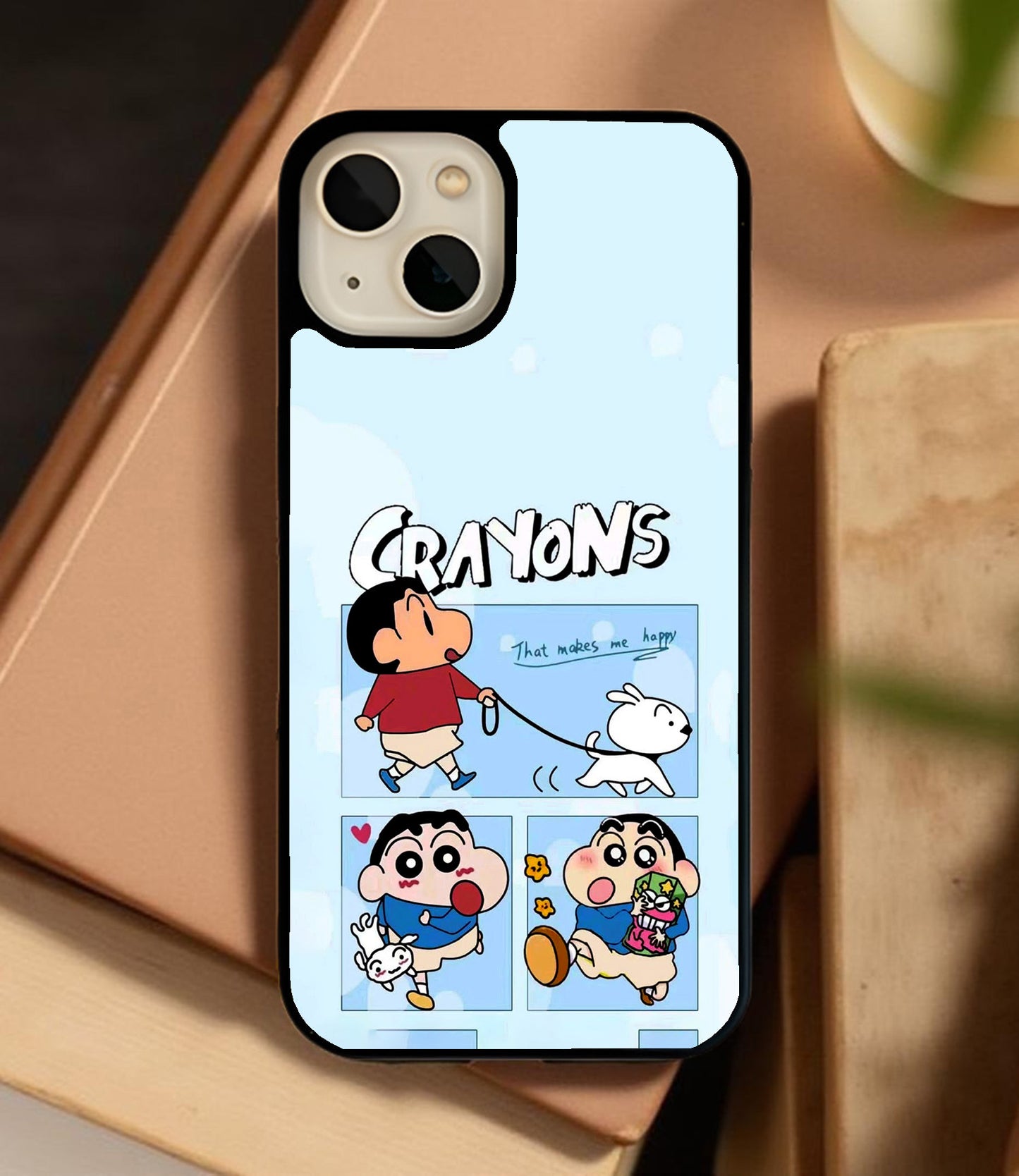 Playful Shin-chan Glass Cover