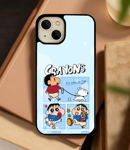 Playful Shin-chan Glass Cover